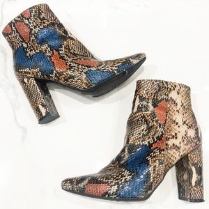 Snake Skin Booties